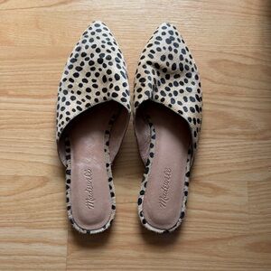 Madewell Cheetah Print Calf Hair Remi Mules size 11